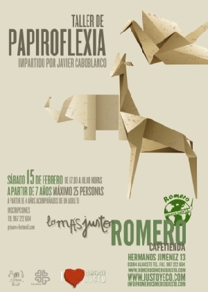 Taller de papiroflexia para niños en Romero Comercio Justo